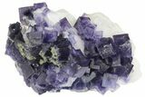 Cubic Purple-Blue Fluorite with Phantoms - China #161569-2